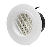 Round Air Vent, ABS Adjustable Soffit Exhaust Vent Cover Ceiling Wall Air Diffuser for Home Living Room Kitchen Office Inline Duct Fan Outlet(D,200mm)