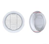 Round Air Vent Cover 15cm Plastic Louvre Grille with Fly Net for Ceiling Wall Duct Ventilation(300mm)
