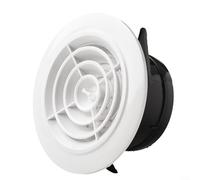 Round Air Vent Cover Adjustable 75-200mm ABS Wall Grille with Insect Mesh - Indoor Outdoor Ventilation Register for HVAC Duct Ceiling Bathroom Kitchen(100mm)