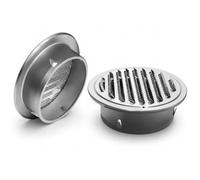 Round Air Vent Cover, Louvered Wall Inlet Outlet Grill Screen Mesh
