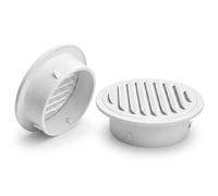 Round Air Vent Cover, Louvered Wall Inlet Outlet Grill Screen Mesh