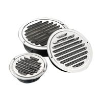 Round Air Vent Cover, Stainless Steel Louvered Wall Inlet Outlet Grill