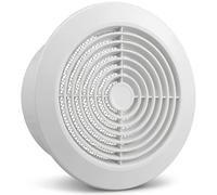 Round Air Vent Grille, 125mm White ABS Plastic, Fine Nylon Mesh, Dismantlable Design, for Bathroom, Kitchen & Office Ventilation