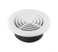 Round Air Vent Louver Grille Cover for Wall or Ceiling, Adjustable Exhaust Ventilation Outlet 75mm 100mm 125mm 150mm, ABS Material, Bath(150mm)