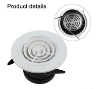 Round Air Vent Louver Grille Cover for Wall or Ceiling, Adjustable Exhaust Ventilation Outlet, ABS Material, 75mm/100mm/125mm/150mm Sizes, White(75mm)