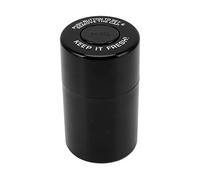Round Airtight Stash Jar, Plastic Smell Proof Tobacco Herb Storage Jar, Sealed Tank Container for Outdoor Travel(Black)
