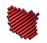 DIMEIYAN Round Aluminum Column,Spacer Stud Fastener,5pcs M3 Aluminum Column Standoff, Aluminium Tube D=5mm Round Spacer Studs Anodized Red(50mm)