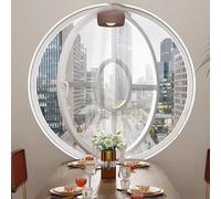 Round Aluminum Frame Portlight Window - 30cm/11.8in Round Casement Replacement Ideal for Bathrooms Garages & Lofts Stylish &Design (White)