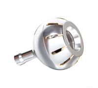 Round Aluminum Reel Knob for Anglers Seeking Better Transfer and Control During Casting and Retrieving Operations (Silver Gold 38mm)