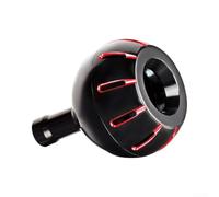 Round Aluminum Reel Knob for Anglers Seeking Better Transfer and Control During Casting and Retrieving Operations (Black Red 38mm)