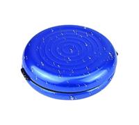 Round Aluminum Wallet - Display Container for Parts Collection, Sturdy Storage Case, Compact Coin Dispenser, Handy Storage Box for Organizing, blue, Consulte la descripción, See description