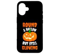 Round and Hallow but Still Glowing Funny Halloween Pumpkin Case for iPhone 16