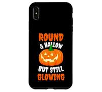 Round and Hallow but Still Glowing Funny Halloween Pumpkin Case for iPhone XS Max