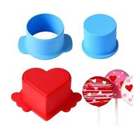 Round and Heart Cake Pop Cutter - Baking Molds Round Maker Cutter - Home Baking Accessories Shapes Press Set Creative Tools for Dessert