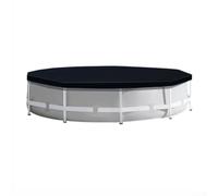 Round And Square Pool Cover Above Ground, Breathable Mesh Net, For Leaves Debris, UV Resistant Safety Tarp With Rope, Black(D)