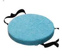 Round Anti-Slip Stool Cushions 45x45cm Removable Elastic Strap Cover High-Density Foam Padding Ideal for Kitchen Dining Chairs Black Color