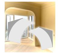 Round Arch Trim Kit Modern 2 Pcs, Pre-Curated Paintable Foam for Doorways, Perfect for Bedroom Kitchen Hallway Entry Room Divider(44x44x44cm/17.3x17.3x17.3")