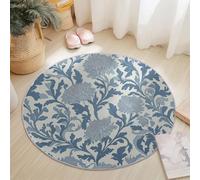 Round Area Rug 60 cm Modern Short Pile Non-Slip Carpet in Light Brown, Vintage Country Western Stars Design for Living Room Bedroom Office Decor