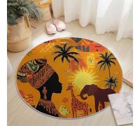 Round Area Rug for Girls Bedroom, 180 cm Washable Kids Rug for Baby Nursery, Non-Slip Circle Carpet Animal Otter for Teen Dorm Playroom Tent, Grey
