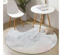 Round Area Rug for Girls Bedroom, 210 cm Washable Kids Rug for Baby Nursery, Non-Slip Circle Carpet Modern Luxury Leaves for Teen Dorm Playroom Tent, Emerald Green