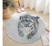 Round Area Rugs Living Room, Soft Natural Autumn Red Panda Carpet Mat for Bedroom Circle Area Rug Non Slip, Washable Carpet for Kitchen Home Decor Floor Mat 150 cm, Brown
