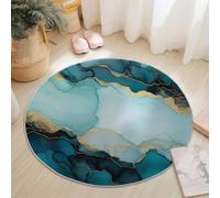 Round Area Rugs Living Room, Soft Watercolor Animal Little Lion Carpet Mat for Bedroom Circle Area Rug Non Slip, Washable Carpet for Kitchen Home Decor Floor Mat 210 cm, Orange Green