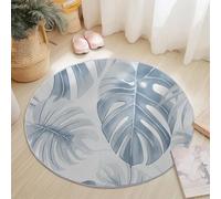 Round Area Rugs Living Room, Soft Watercolor Animal Little Lion Carpet Mat for Bedroom Circle Area Rug Non Slip, Washable Carpet for Kitchen Home Decor Floor Mat 210 cm, Orange Green