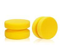 Round Art Paint Sponge - 2PCS 8cm Double-Sided Art Sponge for Painting, Car Waxing & Kitchen Cleaning - Soft, Reusable Multi-Use Applicator - Non-Scratch & Bubble-Free Finish