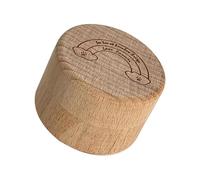Round Baby First Tooth Wooden Base & Transparent Acrylic Display Case Tooth Storage Case