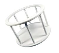 Round Baby Photo Basket to Carry Wood Baset Newborn Photography Basket White Finish Basket for Newborn Shoots