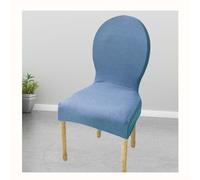 Round Back Dining Chair Covers Stretchable Chair Slipcovers for Kitchen 4/6 Pieces Modern Oval Design No Armrest Solid Wood Legs Protection Easy to Clean