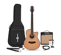 Round Back Electro Acoustic Guitar Full Size with Amp for Adults | Unique Bowl-Back Design with ABS Back, Built-In Preamp with Battery, 15W Amp with 6.5-Inch Speaker Included
