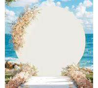 Round Backdrop Cover, Circle Arch Stand, 6Ft/6.5Ft/7.2Ft Wrinkle Free Circle Backdrop Cover for Birthday Party, Baby Shower, Wedding Decorations