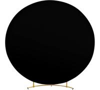 Round Backdrop Covers, Round Arch Stand Backdrop Cover, High Elasticity Wrinkle Resistant Circle Arch Backdrop Cover for Birthday Wedding Photography (6ft/Diameter 1.8m,Black)
