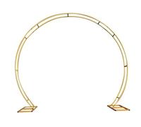 Hoiweqr Round Backdrop Stand, Metal Arch Backdrop Stand, Wedding Arch Stand, Circle Balloon Arch Frame, Arched Backdrop Frame, For Wedding Ceremony, Commencement Ceremony(2x2.4m)