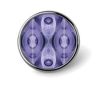 Round Badge Brooch Fashion Abstract Blue Pattern Lapel Tie Pins Personalized Badge Brooch Pin Elegant For Men Women Costume Decorative Accessory