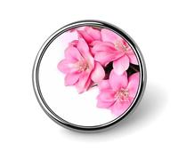 Round Badge Brooch Fashion Beautiful Flowers Lapel Tie Pins Personalized Badge Brooch Pin Elegant For Men Women Costume Decorative Accessory