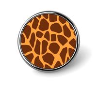 Round Badge Brooch Fashion Giraffe Print Lapel Tie Pins Personalized Badge Brooch Pin Elegant For Men Women Costume Decorative Accessory