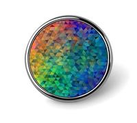Round Badge Brooch Fashion Rainbow Triangle Lapel Tie Pins Personalized Badge Brooch Pin Elegant For Men Women Costume Decorative Accessory