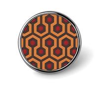 Round Badge Brooch Fashion Shining Overlook Lapel Tie Pins Personalized Badge Brooch Pin Elegant For Men Women Costume Decorative Accessory