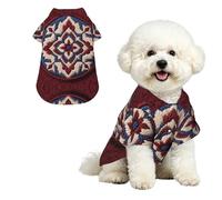 round badge M Pet Hawaiian Shirt for Small Dogs-Cute Summer Beach Outfit for Puppy, Soft Breathable Cat Clothes with Buttons