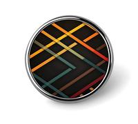 Round Badge Pin Funny Button Brooch Lapel Pins 1 Inch Fashion Hat Shirt Pin Crossed Lines Tie Tack Pinback Buttons Badge Party Supplies Decor Badges For Clothing Coat Hat Dress For Men Women