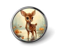 Round Badge Pin Funny Button Brooch Lapel Pins 1 Inch Fashion Hat Shirt Pin Cute Deer Tie Tack Pinback Buttons Badge Party Supplies Decor Badges For Clothing Coat Hat Dress For Men Women