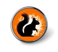 Round Badge Pin Funny Button Brooch Lapel Pins 1 Inch Fashion Hat Shirt Pin Cute Squirrel Silhouette Tie Tack Pinback Buttons Badge Party Supplies Decor Badges For Clothing Coat Hat Dress For Men Wome