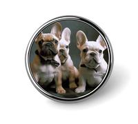 Round Badge Pin Funny Button Brooch Lapel Pins 1 Inch Fashion Hat Shirt Pin French Bulldog Puppies Tie Tack Pinback Buttons Badge Party Supplies Decor Badges For Clothing Coat Hat Dress For Men Women
