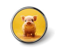 Round Badge Pin Funny Button Brooch Lapel Pins 1 Inch Fashion Hat Shirt Pin Piggy Is Jumping Tie Tack Pinback Buttons Badge Party Supplies Decor Badges For Clothing Coat Hat Dress For Men Women