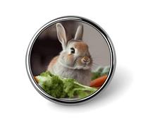 Round Badge Pin Funny Button Brooch Lapel Pins 1 Inch Fashion Hat Shirt Pin Rabbit Is Eating Vegetables Tie Tack Pinback Buttons Badge Party Supplies Decor Badges For Clothing Coat Hat Dress For Men W