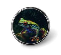Round Badge Pin Funny Button Brooch Lapel Pins 1 Inch Fashion Hat Shirt Pin Summer Tree Frog Tie Tack Pinback Buttons Badge Party Supplies Decor Badges For Clothing Coat Hat Dress For Men Women