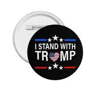 Round Badges Brooch,I Stand with Trump 2024 Button Pins Buttons Badges Pins For Women Men Pin Button Pins Brooch Pins For Men 1 PC