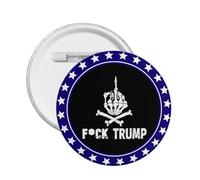 Round Badges,Fu-Ck Trump Fuck Trump Anti Trump Button Pins Decor Buttons Badges Pins Women Men Pin Button Pins Brooch Pins For Men 1 PC